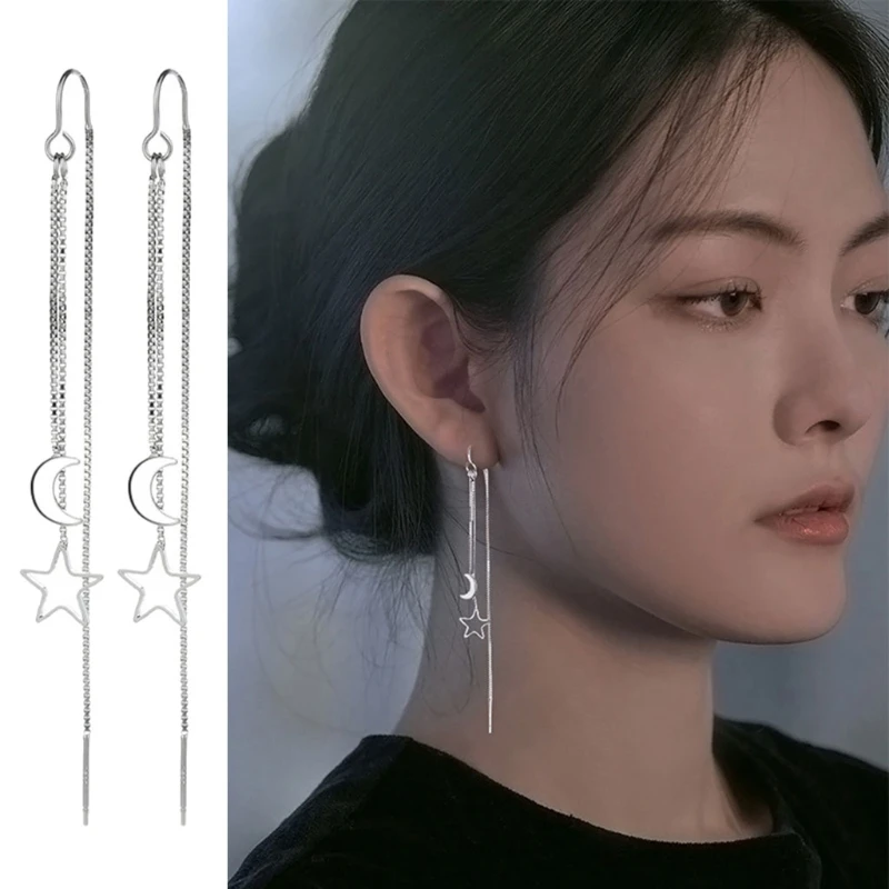 Полые серьги-капли звезда и Луна означает что любовь никогда не изменится до