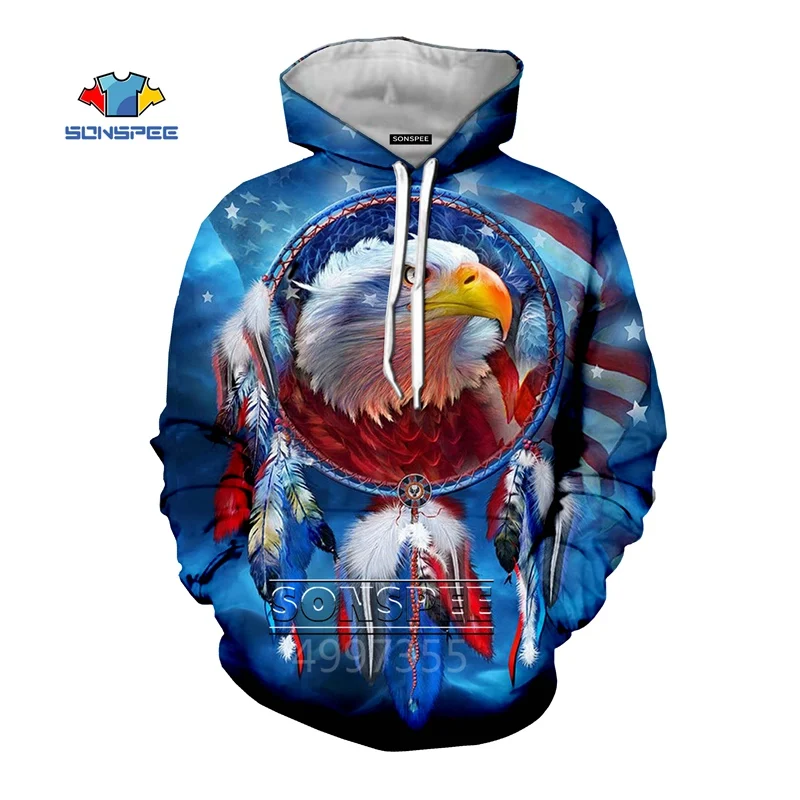 SONSPEE для взрослых и детей Condor дизайн Harajuku 3d принт одежда Толстовки футболки топы