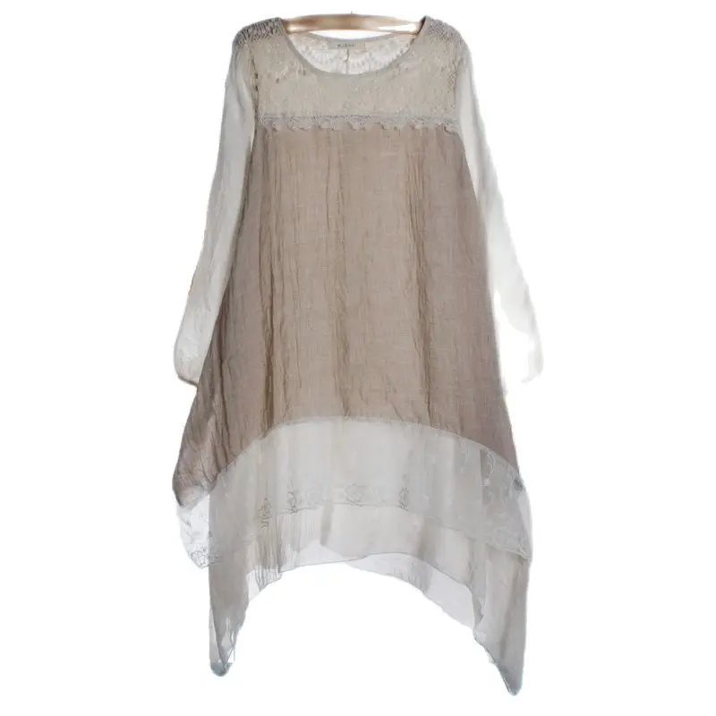 

vintage vestido de renda vestiti donna linen tunic jurk dames kleding hippie boho clothing women summer spring dress