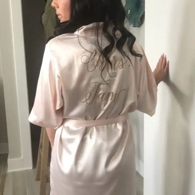 Женский шелковый халат-кимоно для матери невесты Подарочный