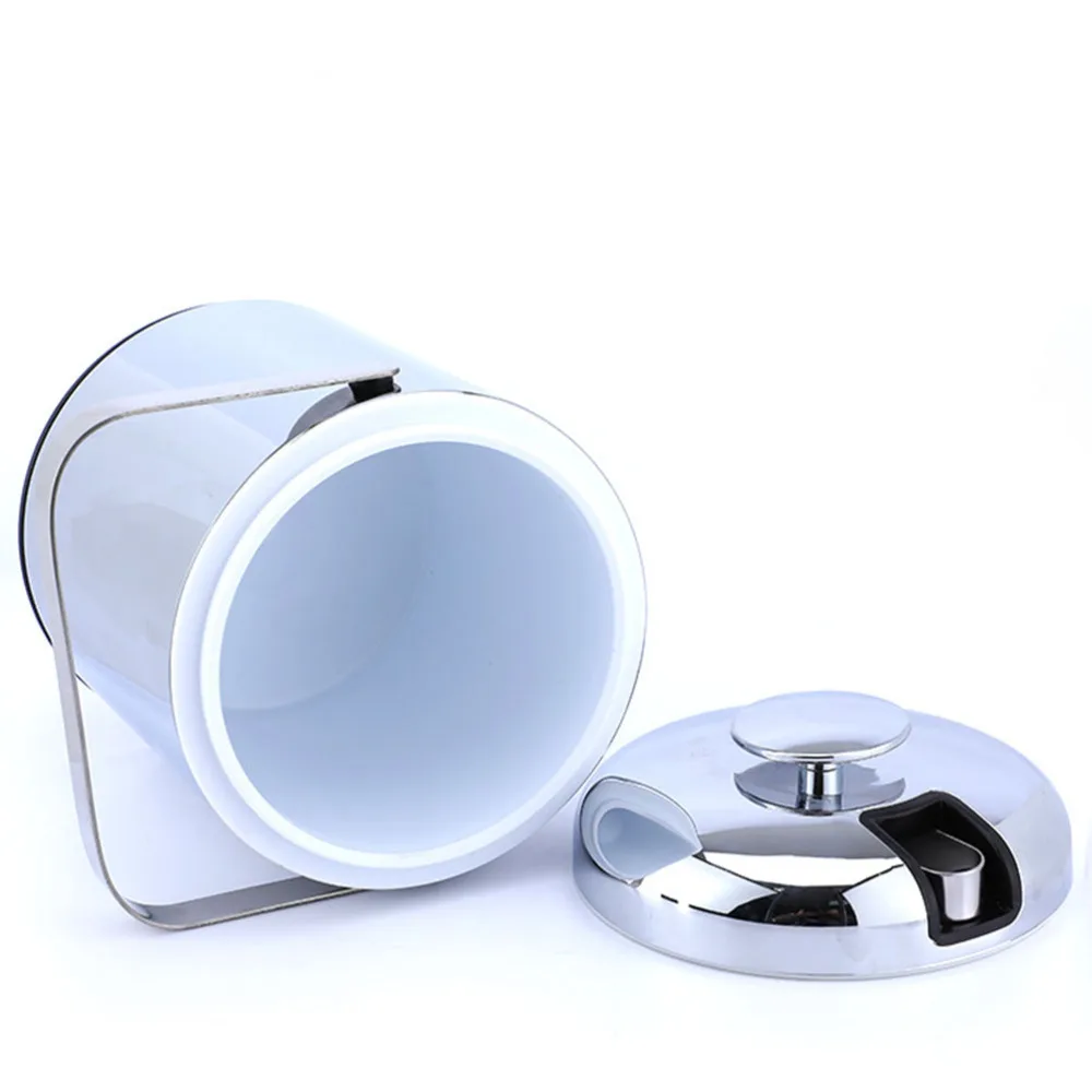 

1PC 1.3L Stainless Steel Ice Bucket Electroplating Ice Storage Barrels Portable Ice Container Heat Insulation Lock Ice Can Cold