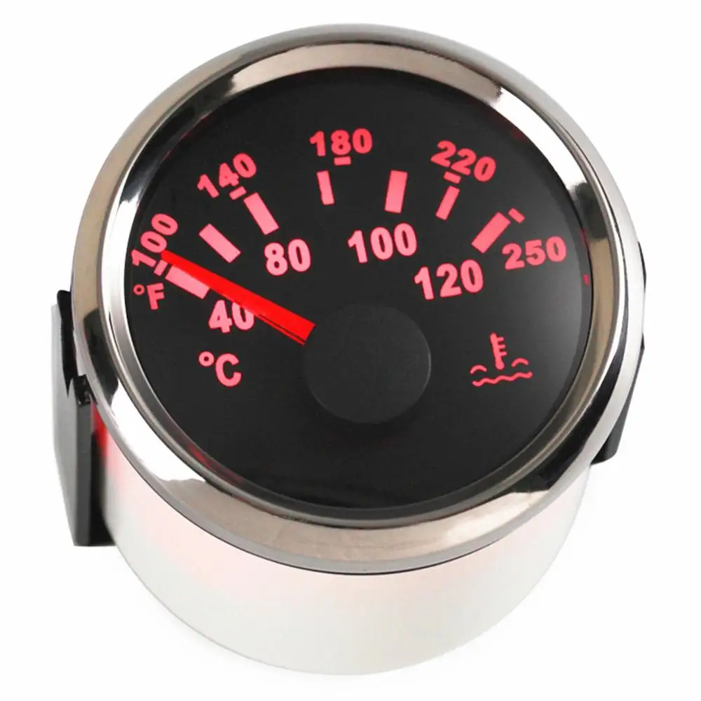 

Free Shipping 1pc 40~120℃ Point Water Temp Gauges 52mm 287.4~22.4ohm 100~250℉ Water Temperature Meters for Auto Truck Boat Yacht