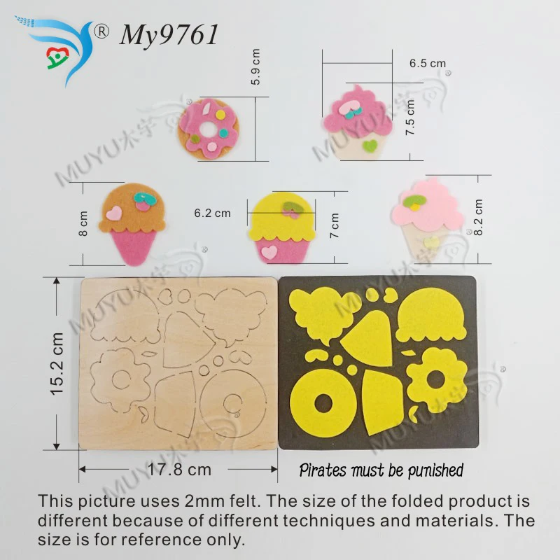 Ice cream felt products, cutting mold Suitable for general purpose machines MY9761