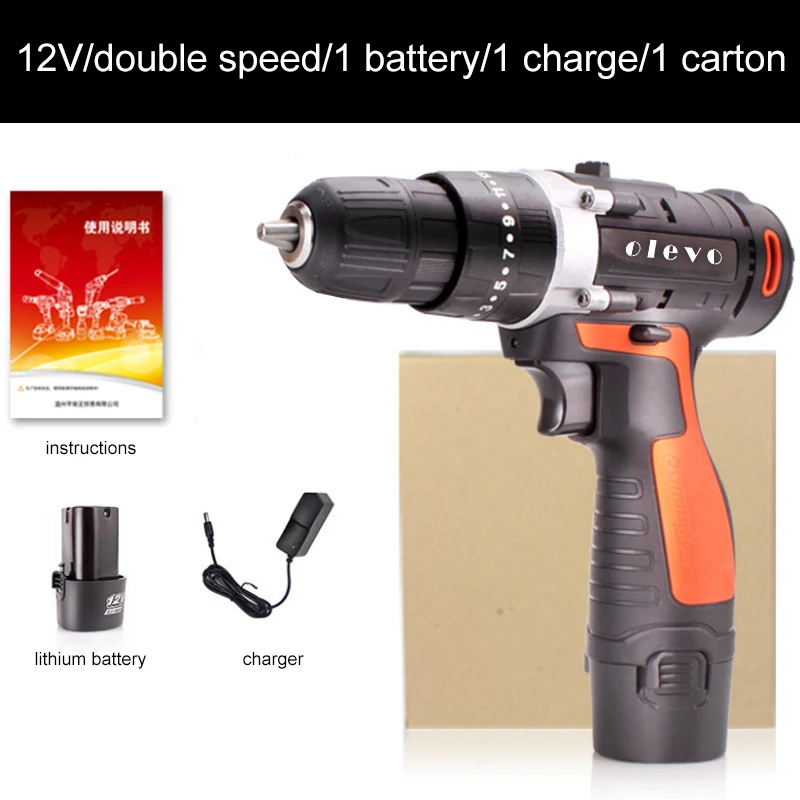 ELEVO 12V 16V 24V Аккумуляторная дрель электрическая отвертка Мини Беспроводной