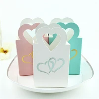 50pcs european style paper candy box white pink snack tea bag wedding favors gift box package birthday wedding party decoration