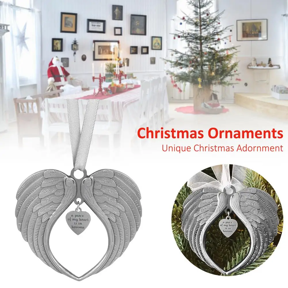 

Christmas Angel Wing Ornament Stylish Pendant For Decoration A Piece Of My Heart Is In Heaven Christmas Memorial Decoration