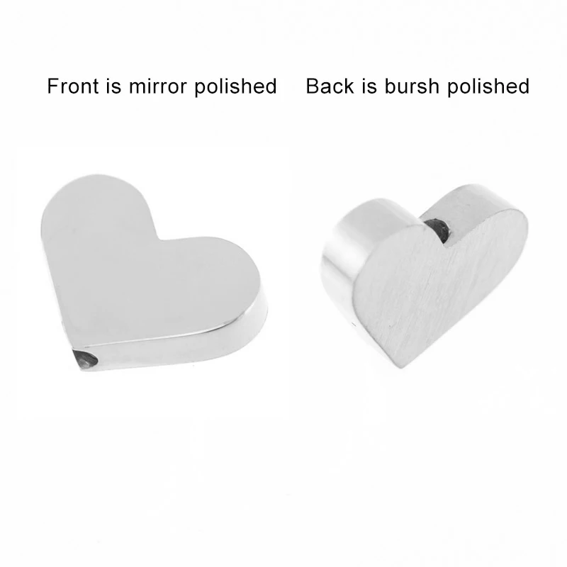 Женский кулон Risul slide heart 2 мм с просверленным отверстием ювелирное изделие