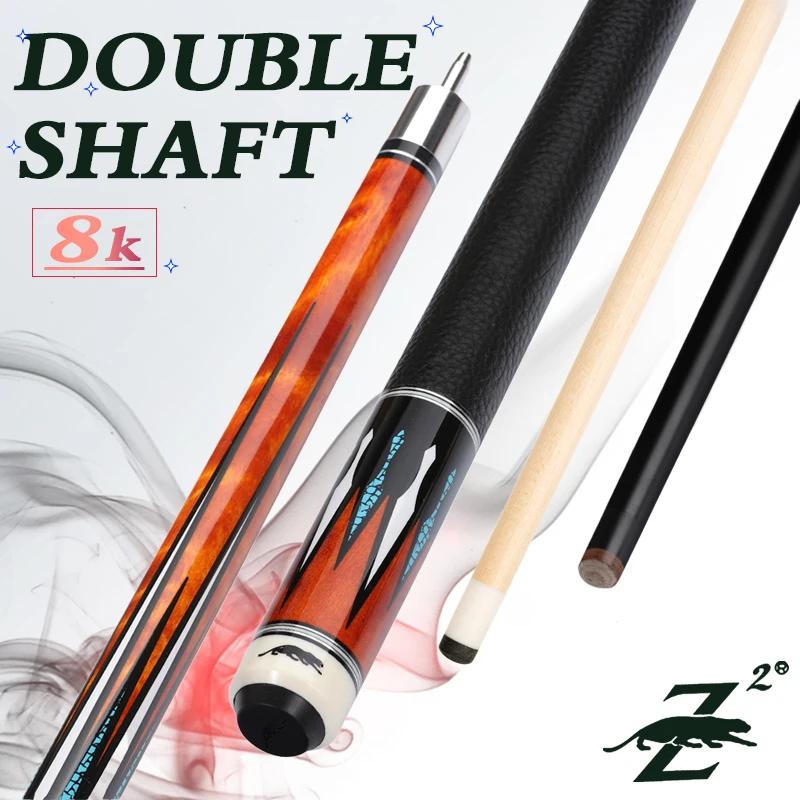 

PREOAIDR 8K4 Billiard Shaft 11.75/12.75mm Tip Leather Grip 8 Pieces in 1 Technology Maple/Carbon Shaft Good Flexibility Pool Cue