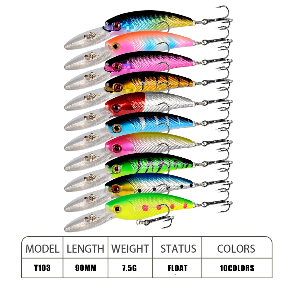 Реалистичные рыболовные приманки 1 шт. 9 см/7 2 г искусственные качественные