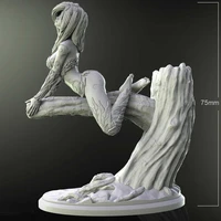 1 24 75mm resin model forest beautiful sexy girl figure unpainted rw 095