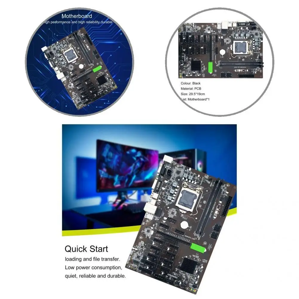 

Материнская плата SATA3.0 Quite B250 BTC с поддержкой VGA LGA 1151, аксессуары для компьютера
