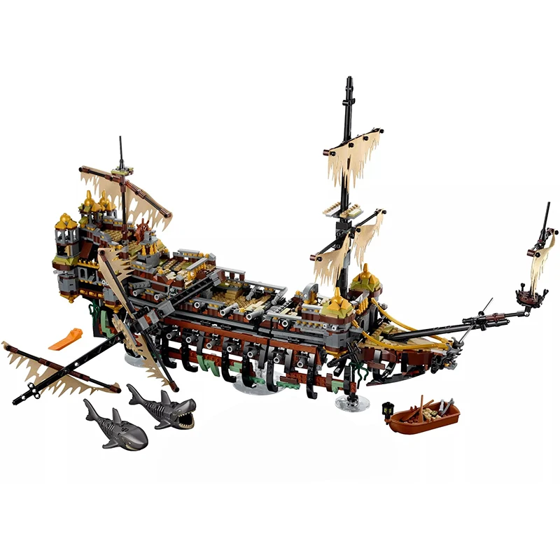 Пират Карибы silent Mary ghost ship фигурка из фильма капитан Джек Воробей классический корабль-стиль