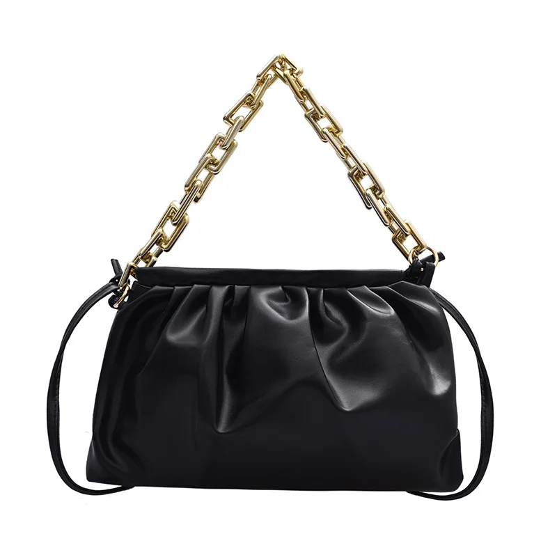 

New Hong Kong Style Women's Bag New Korean Leisure Chain Shoulder Portable Cloud Bag Fashion Joker Armpit Bag