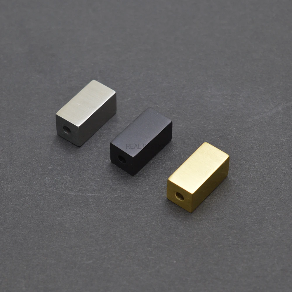 10 шт./лот под заказ прямоугольные бусины из нержавеющей стали для браслетов