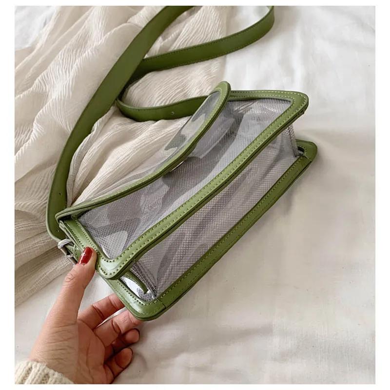 Transparent Jelly bag 2019 Fashion New High Quality PVC Women's Designer Handbag Cute Girl Lock Chain Shoulder Messenger bags