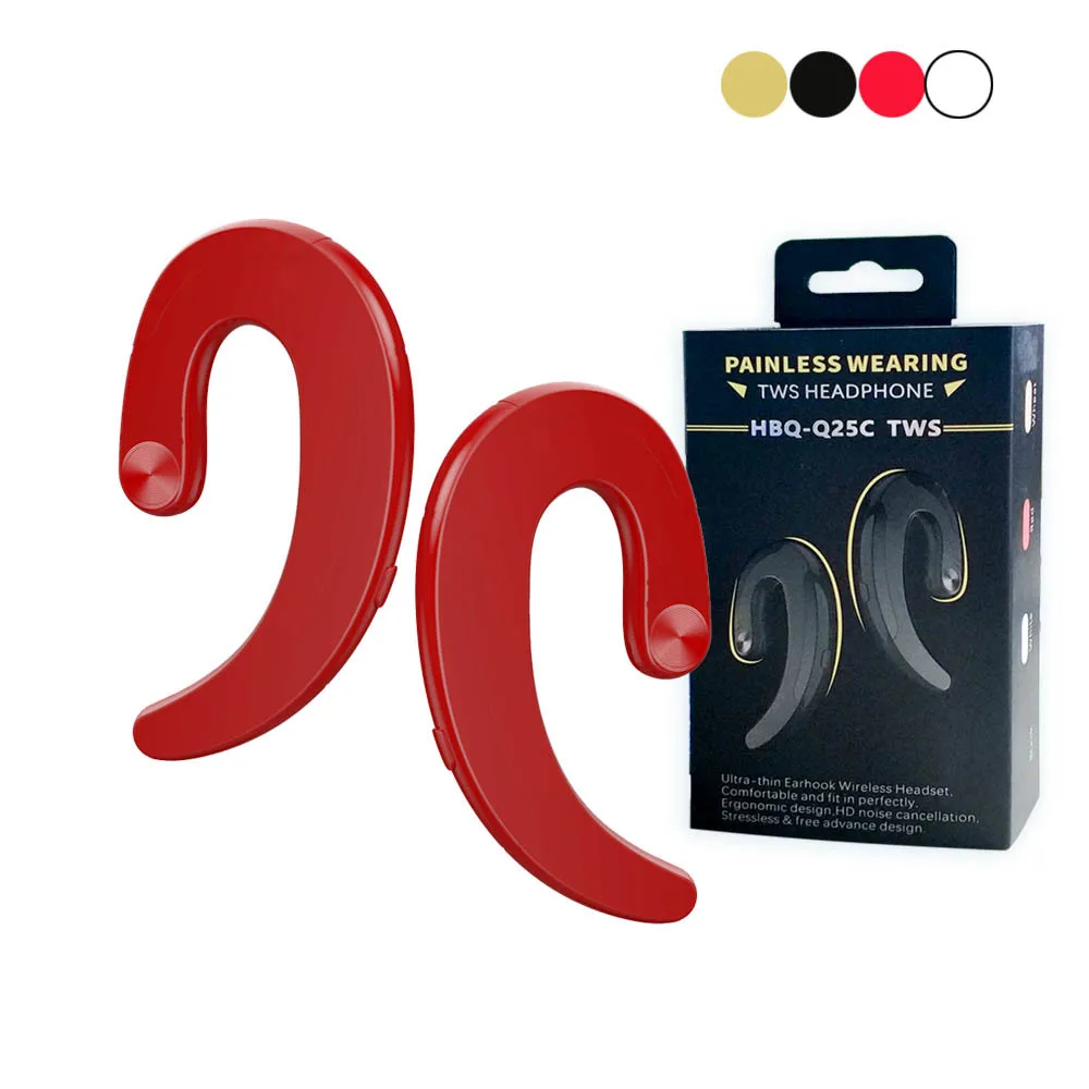 HBQ Q25 Bluetooth Earphone TWS Bone Conduction Ear-hook Wireless Headphone With Microphone Headset For iPhone Huawei | Электроника