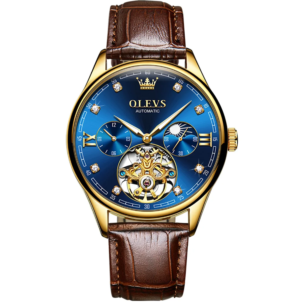 

OLEVS Automatic Mechanical Watches for Men, No Battery Watch Self-Winding Waterproof Stainless Steel Classic Men's Watch
