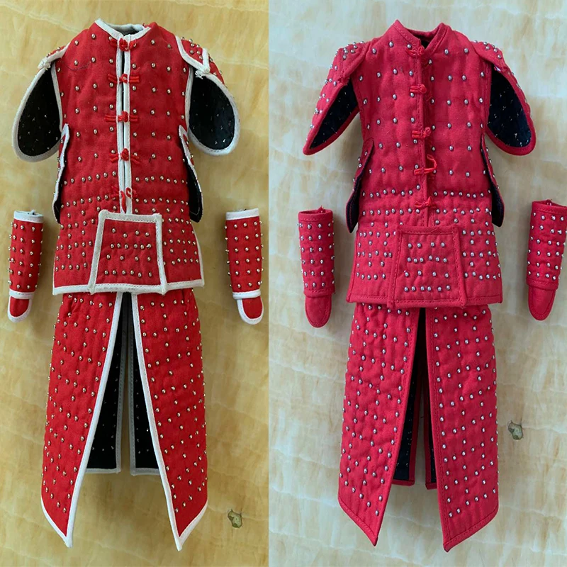 

1/6 солдат костюм форма цинской династии красная хлопковая одежда; Броня подходит 12 дюймов фигурка героя аксессуары