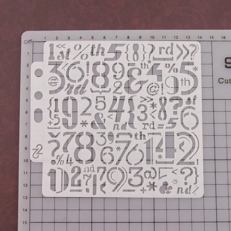 Трафарет многослойный 13 см для самостоятельной сборки цифр настенная живопись