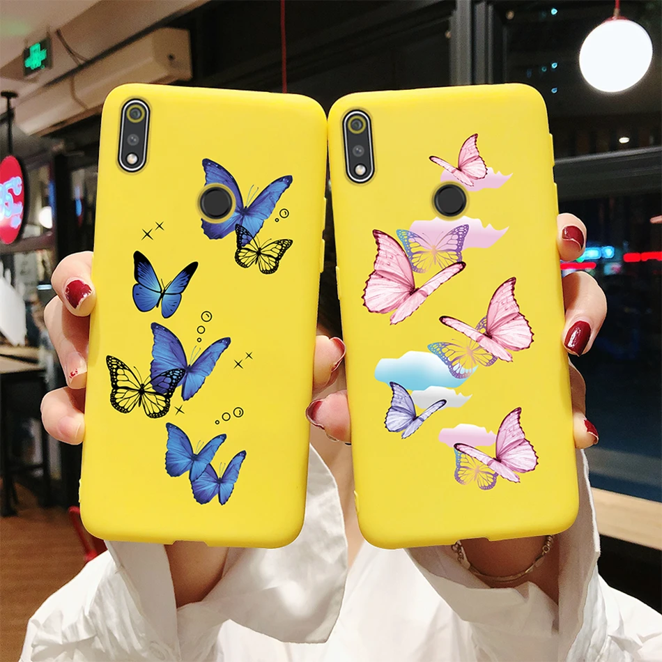 Силиконовый чехол с сердечками для OPPO Realme 3 3i Realme3 Pro задняя крышка противоударный