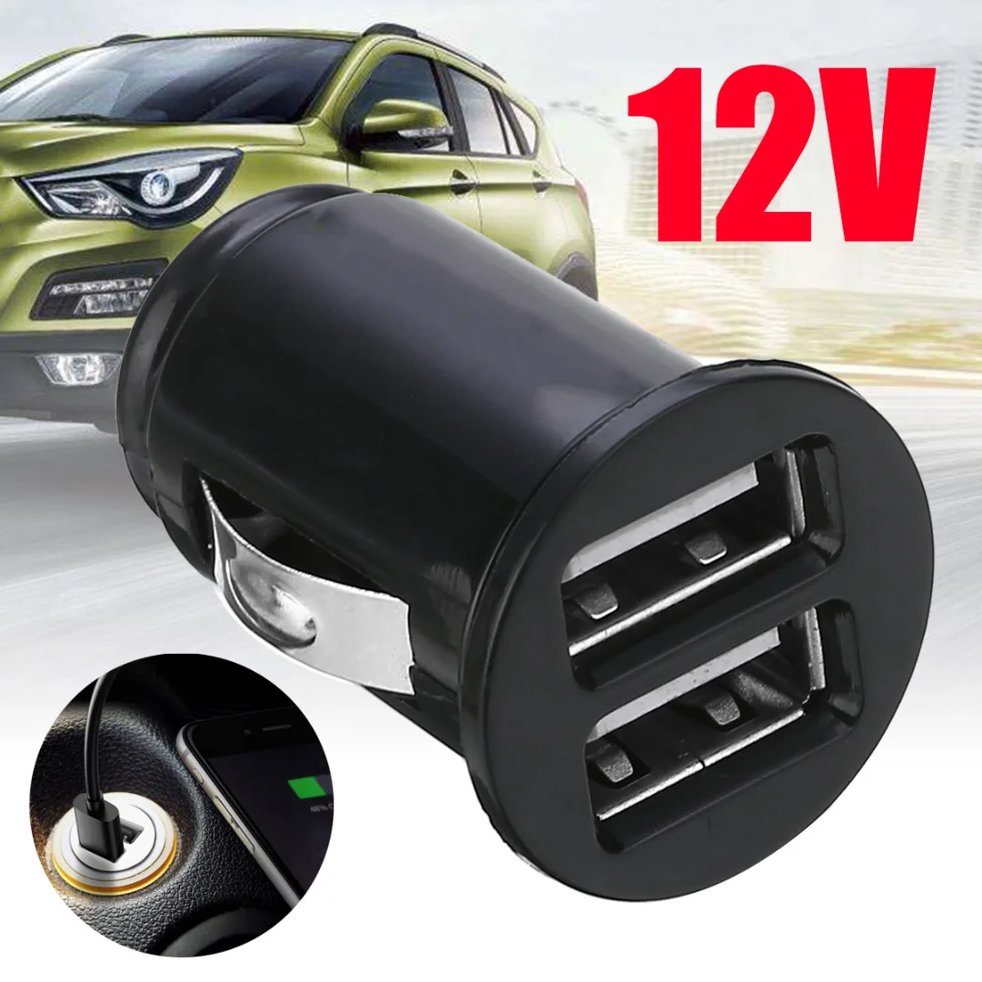 Новое поступление DC 12V 2 1 автомобиля Мощность адаптер на портный Dual Порты и