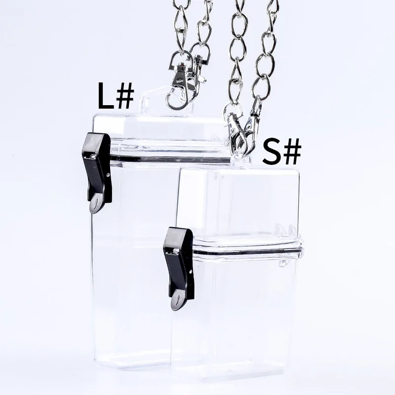 Новинка 1 шт. водонепроницаемый прозрачный чехол для сигарет пластиковый на шею с