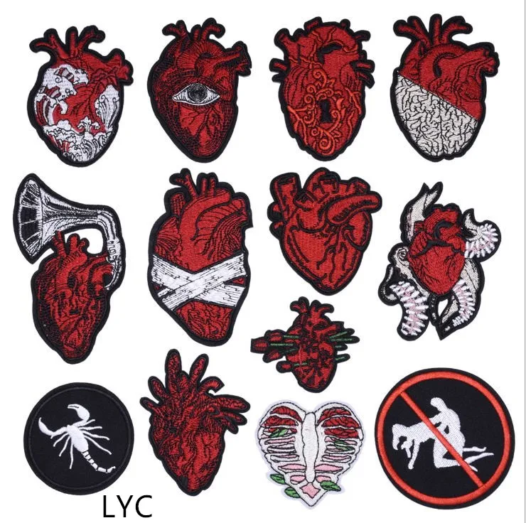 Новое поступление 10 шт. модные вышитые патчи железные на пришить Мотив