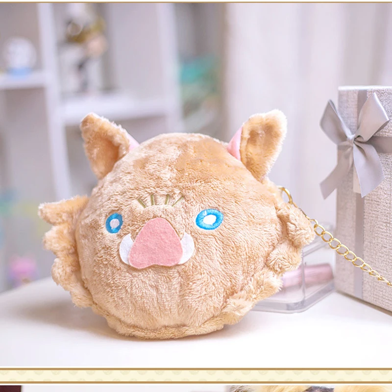 

Anime Demon Slayer Kimetsu No Yaiba Backpack Toys For Kids Girls Cute Cartoon Stuffed Soft Purse Satchel Bag Plush Toy Gift