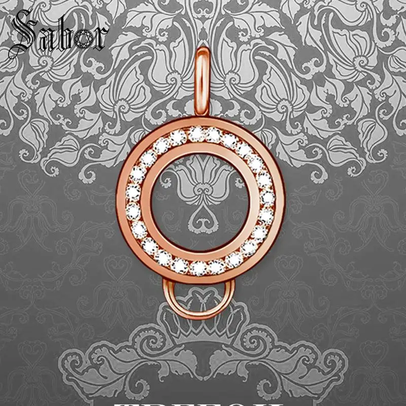 Круглые кулоны и подвески цвета розового золота модные ювелирные изделия