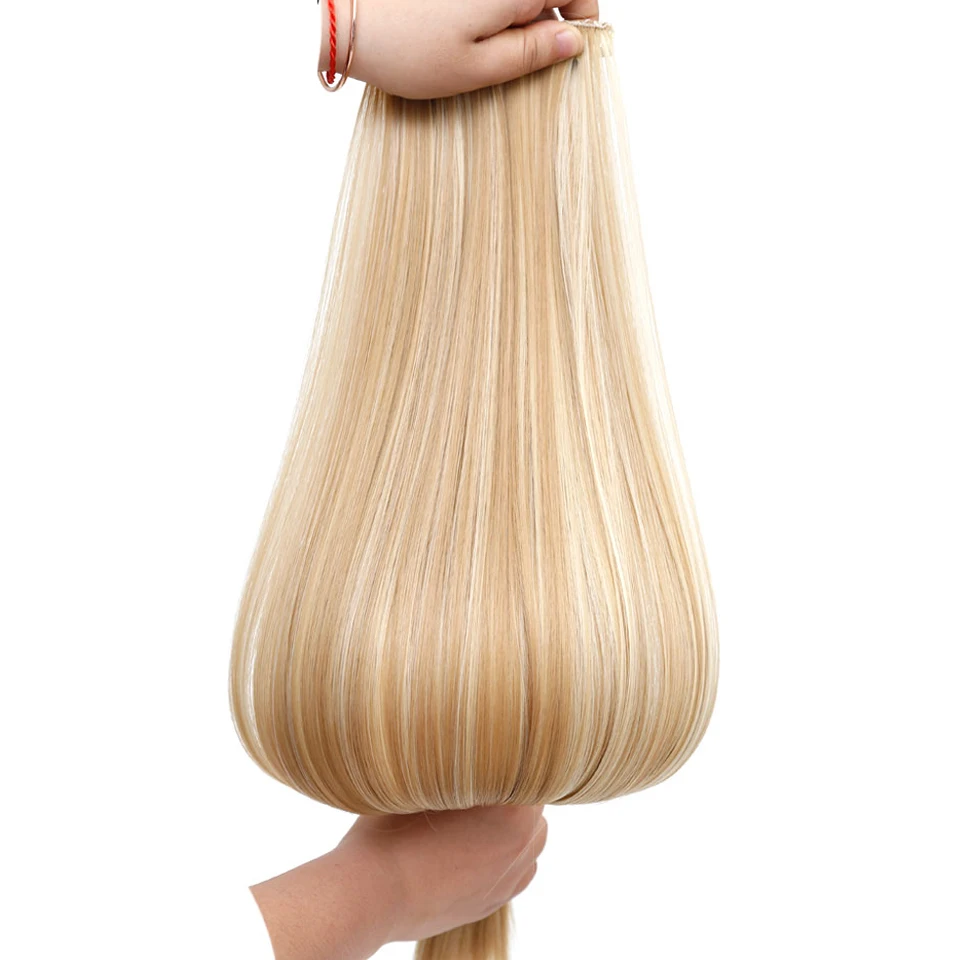 Длинные прямые синтетические волосы MANWEI для наращивания на заколках из