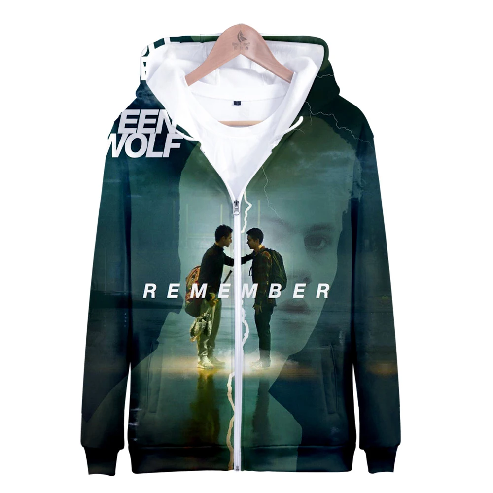 Подростковый волк Скотт 3D толстовки на молнии модный тренд толстовка