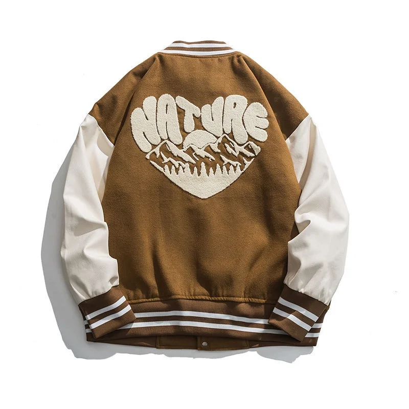 Куртка мужская бейсбольная в стиле ретро свободная повседневная униформа с