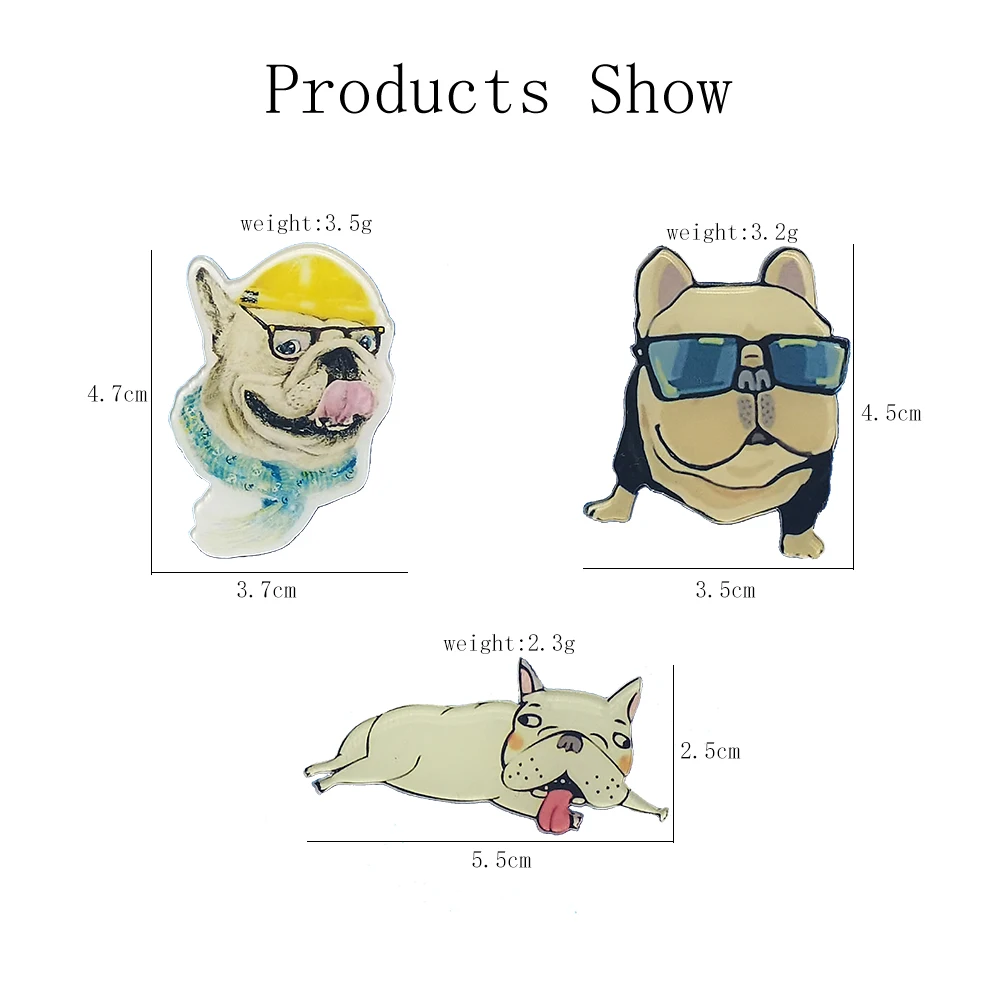 

Cartoon Acrylic Animal Brooches-Cute Funny Dog Brooch Pins, As A Gift For Friends Or Women For Halloween And Christmas