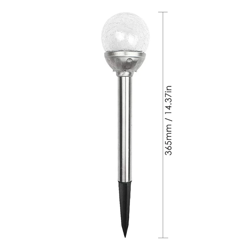 

Solar Globe Lights Outdoor Cracked Glass Ball Dual LED Garden Lights Color Changing Light Outdoor Landscape Garden Light