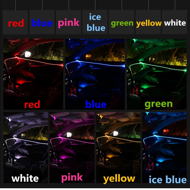 1 шт. новый звук активный EL неоновый провод полоса светильник RGB светодиодный