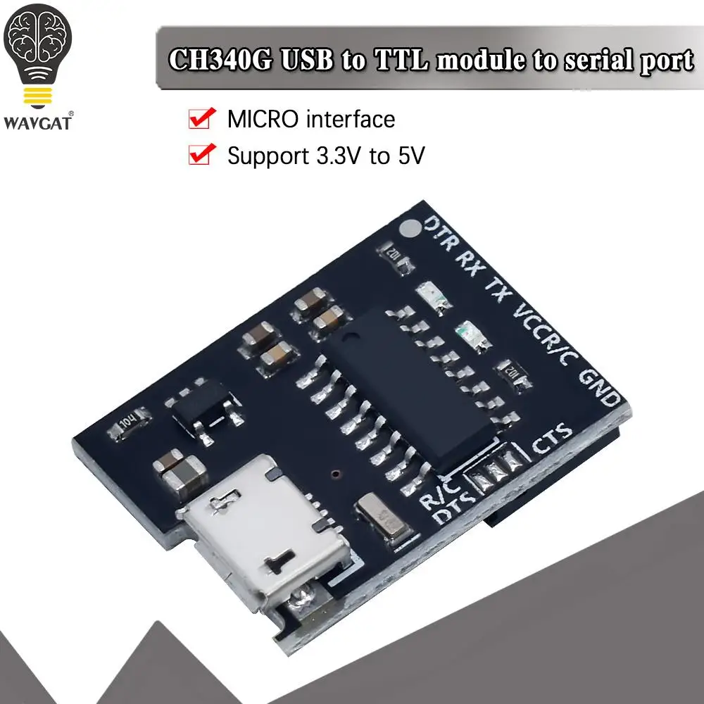 Коммутатор с USB на последовательный модуль для WEMOS CH340G 5 в 3 В arduino downloader pro mini |