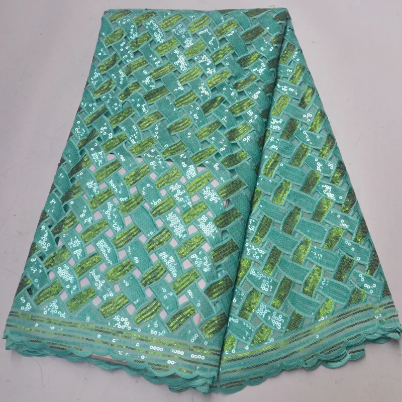 5 ярдов/шт.) Высококачественная африканская кружевная ткань ручной работы из