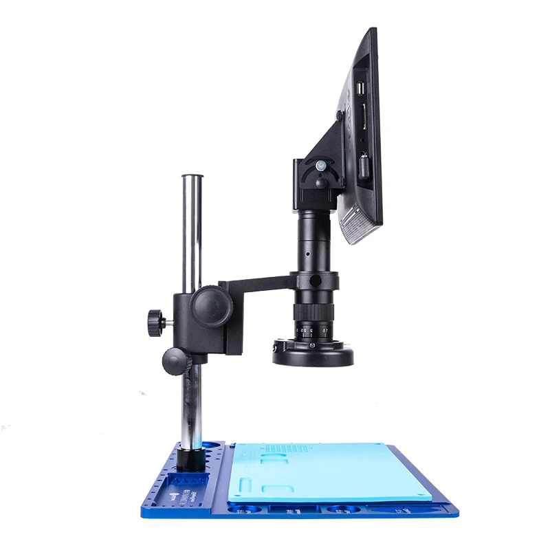 kailiwei lcd screen 14 0mp digital hdmi stereo monocular microscope for mobile phone repair industrial microscope free global shipping