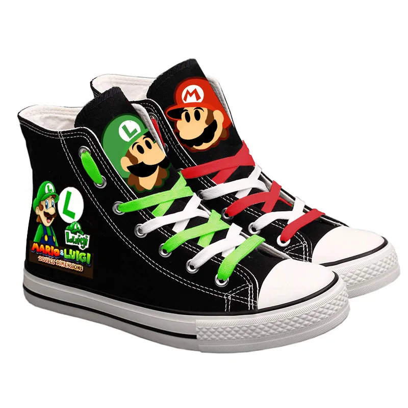 

Women's Canvas Shoes Super Mario Sports Shoes Cartoon Anime Casual Shoes Lightweight Breathable Vulcanized Shoes Lace-up Shoes
