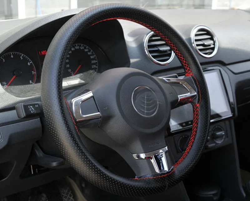 Чехол ручного шитья для автомобильного руля Chery EMGRAND Geely Vision SC7 MK CK Cross Gleagle Englon SC3 SC5