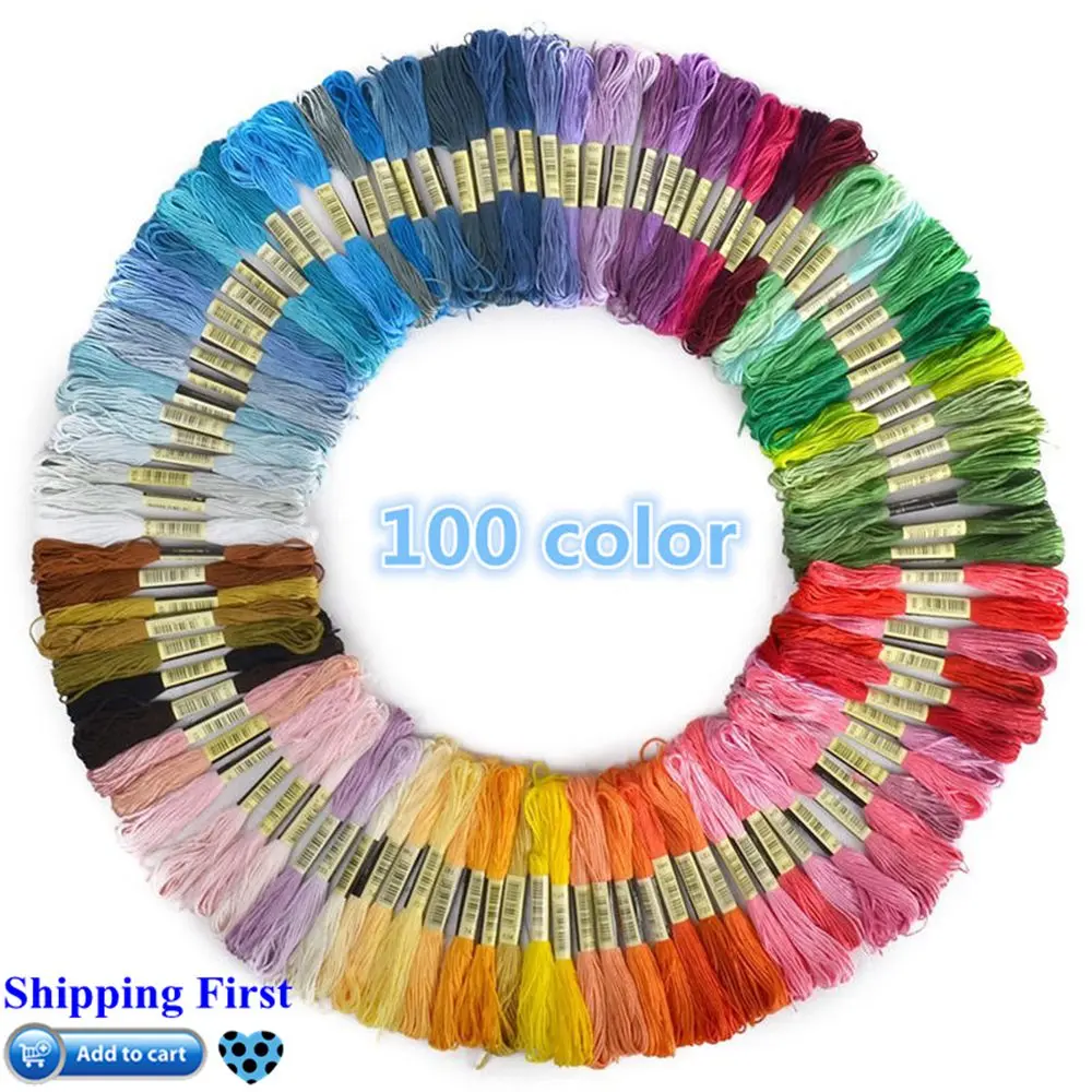 100 цветов s набор веревка 3D вышивка инструмент для крестика цвет нитки 8 метров