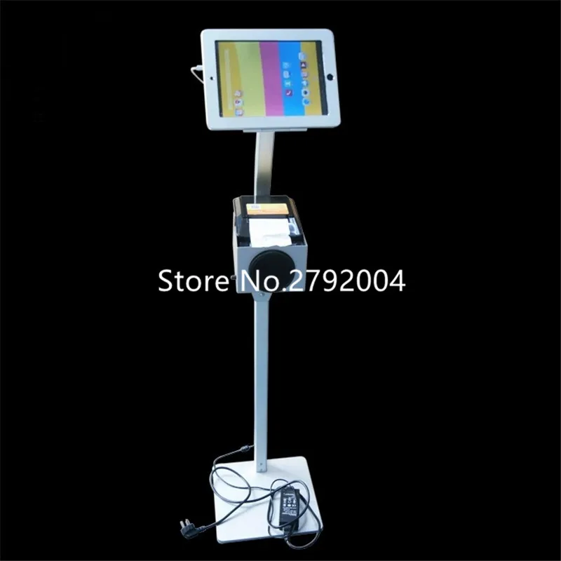 metal vertical stand kiosk with lock mount holder for 9.7" ipad adjustable tablet security support printer | Компьютеры и офис