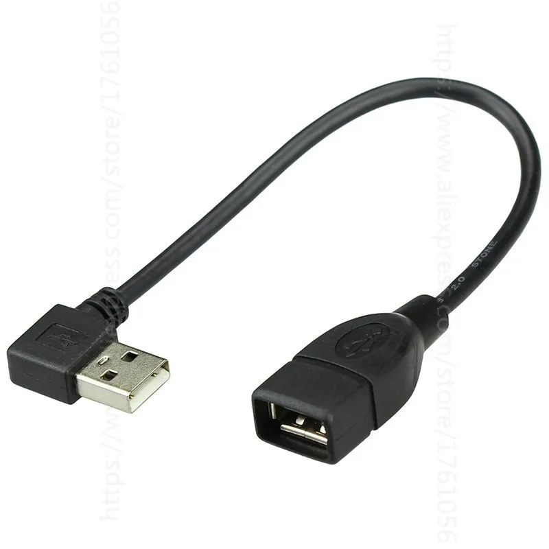 Адаптер Удлинитель USB 2 0 штырь гнездо под углом 90 градусов|Компьютерные кабели и