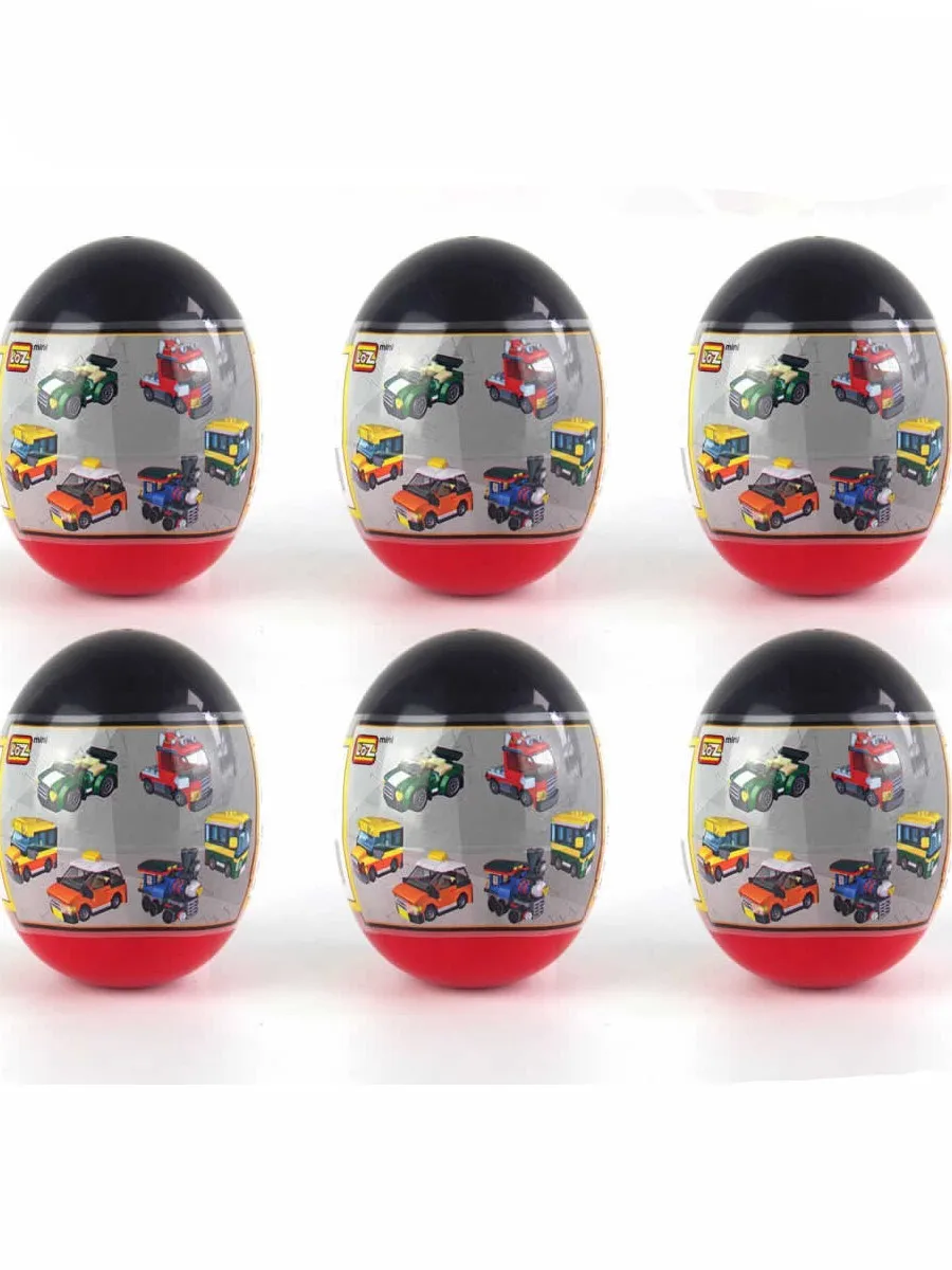 Детская игрушка "Мини-ретро поезд" от дизайнера Loz, 74 детали, No. 4009-5 в серии яиц, состоящая из соединяющихся блоков.