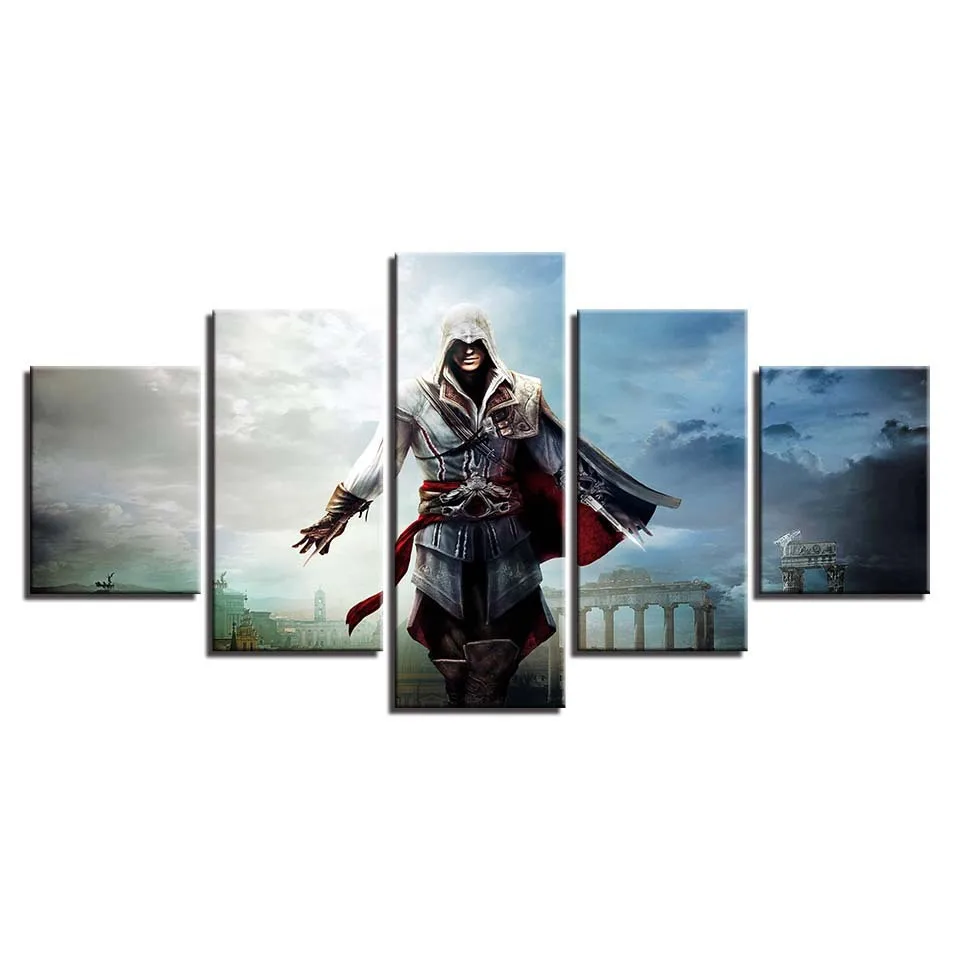 Картины на холсте Assassins Creed Connor несколько войн 47 стены искусства рамки домашний