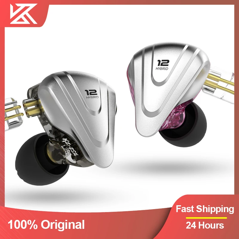 

KZ ZSX Terminator 5BA 1DD 12 unidad hibrida en-oido auriculares de alta fidelidad de auriculares de musica de deporte KZ zsn pro