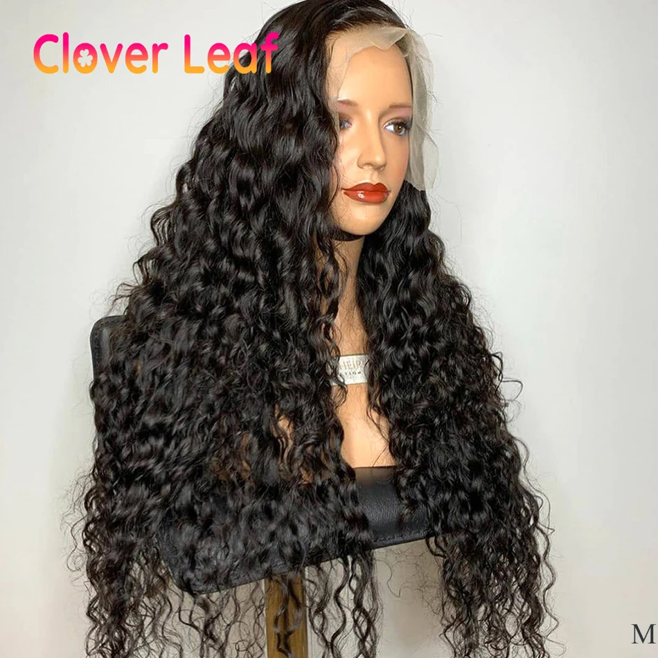 Парик Water Wave индийский парик на сетке спереди 13x4 из натуральных волос 150% Remy 4x4 с