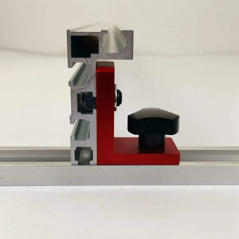 2 Pcs Woodworking T Slot Miter Track Stop Locator Rail Retainer Chute Backing Connector 30 T-Slot &amp 45 T-Track | Инструменты