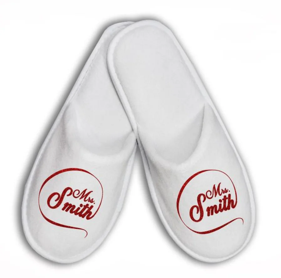 Индивидуальные свадебные тапочки для невесты подарок подружки шлепанцы с