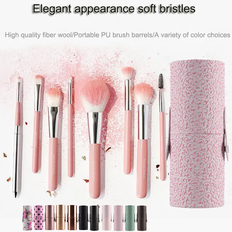 Пустой портативный дорожный держатель для кистей макияжа Круглый ручек из